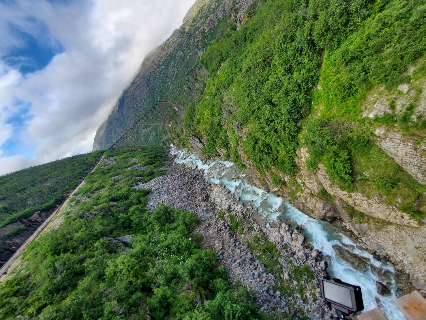 Mountain and River Views from the White Pass Train