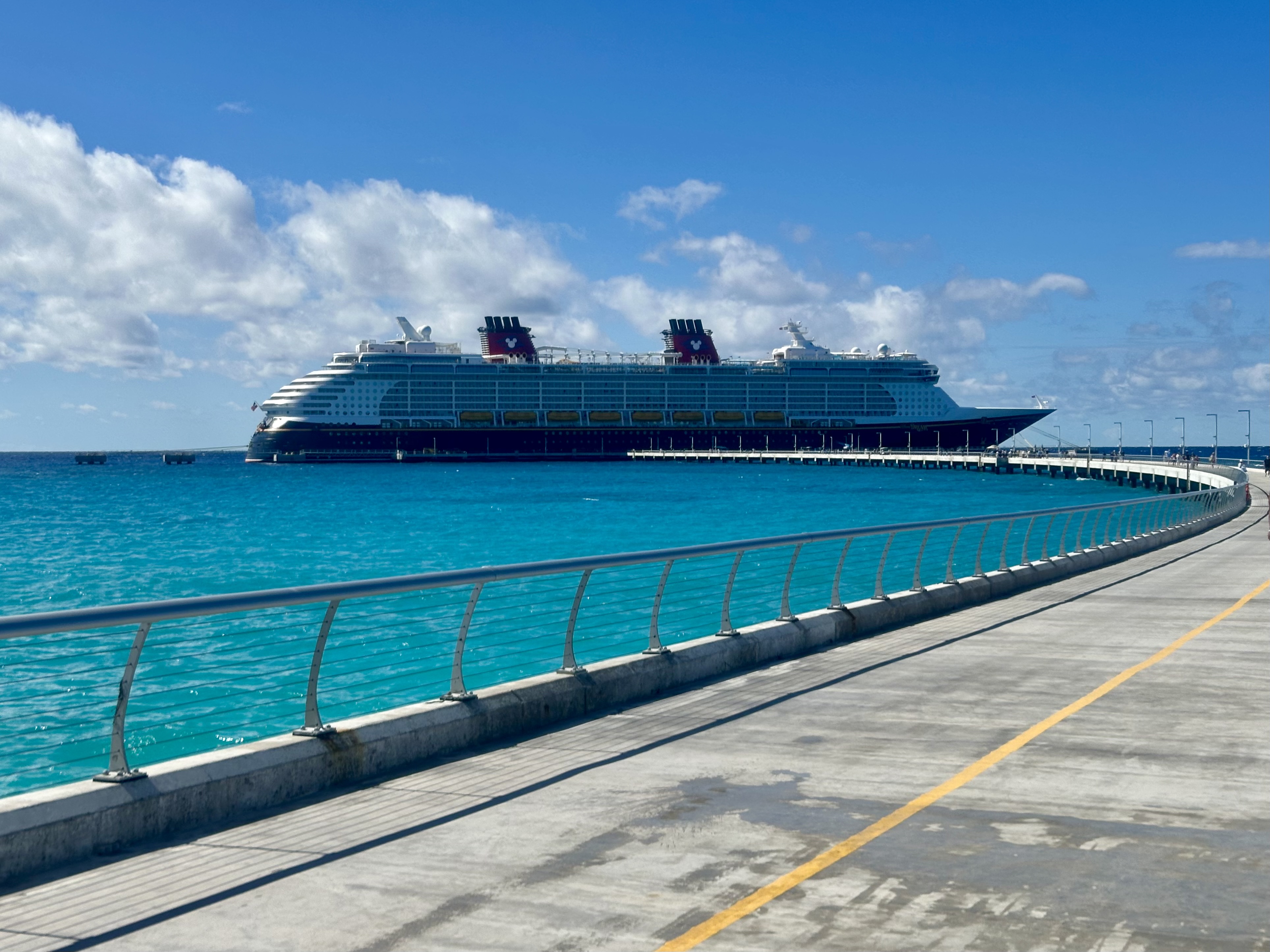 Disney Dream docked at Disney Lookout Cay at Lighthouse Point